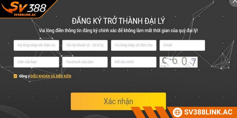 Các bước đăng ký đại lý SV388 nhanh chóng và hoàn toàn miễn phí